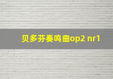 贝多芬奏鸣曲op2 nr1